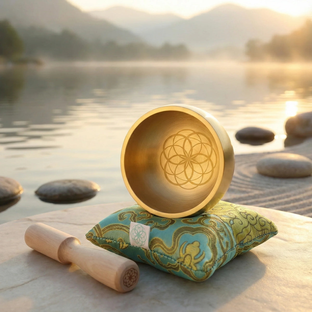 The ZenBloom™ 3″ Tibetan Singing Bowl Set