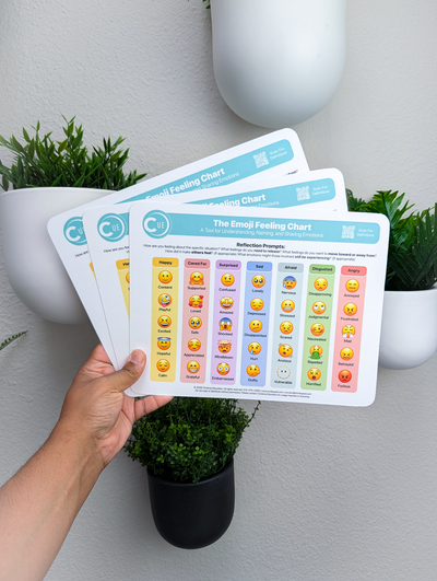 Emoji Emotions Chart 3 Pack, 8.5 x 11 Soft-Touch Laminated Emotional Check-In Charts - 2026 Edition