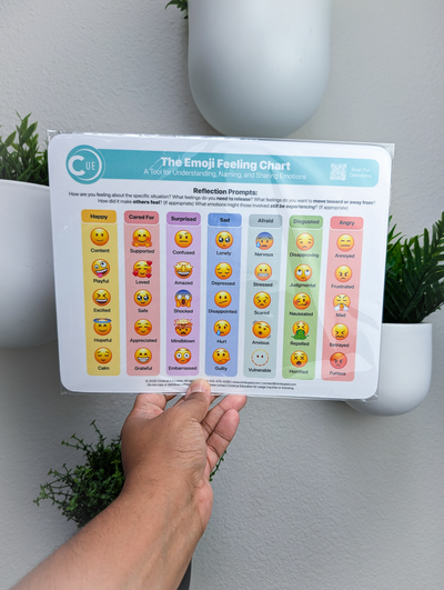 Emoji Emotions Chart 3 Pack, 8.5 x 11 Soft-Touch Laminated Emotional Check-In Charts - 2026 Edition