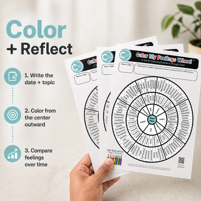 Color My Feelings Wheel™ | Color-In Emotion Reflection Activity